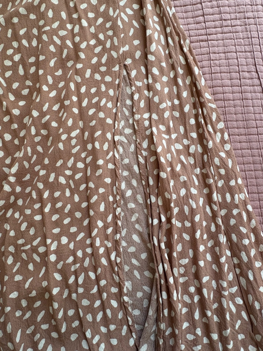 Petal & Pup Brown Maxi Dress with White Polka Dot Print - Picture 2 of 5